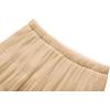 imageNASHALYLY Womens Chiffon Elastic High Waist Pleated ALine Flared Maxi SkirtsApricot