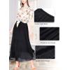 imageNASHALYLY Womens Chiffon Elastic High Waist Pleated ALine Flared Maxi SkirtsBlack