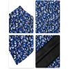 imageNASHALYLY Womens Chiffon Elastic High Waist Pleated ALine Flared Maxi SkirtsBlack Blue Print