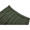 imageNASHALYLY Womens Chiffon Elastic High Waist Pleated ALine Flared Maxi SkirtsBlackish Green