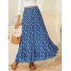 imageNASHALYLY Womens Chiffon Elastic High Waist Pleated ALine Flared Maxi SkirtsFlower187