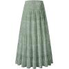 imageNASHALYLY Womens Chiffon Elastic High Waist Pleated ALine Flared Maxi SkirtsFlower85