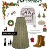 imageNASHALYLY Womens Chiffon Elastic High Waist Pleated ALine Flared Maxi SkirtsGreen Yellow Floral