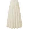 imageNASHALYLY Womens Chiffon Elastic High Waist Pleated ALine Flared Maxi SkirtsPerfectly Pale