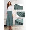 imageNASHALYLY Womens Chiffon Elastic High Waist Pleated ALine Flared Maxi SkirtsSage Green
