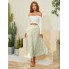 imageNASHALYLY Womens Chiffon Elastic High Waist Pleated ALine Flared Maxi SkirtsYellow Rose