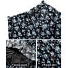 imageNASHALYLY Womens Summer Boho Floral Print Mini Skirt High Waist Drawstring Tiered SkirtsBlack Blue Flower