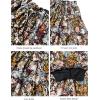 imageNASHALYLY Womens Summer Boho Floral Print Mini Skirt High Waist Drawstring Tiered SkirtsFlower25