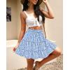 imageNASHALYLY Womens Summer Boho Floral Print Mini Skirt High Waist Drawstring Tiered SkirtsFlower39