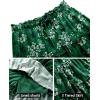 imageNASHALYLY Womens Summer Boho Floral Print Mini Skirt High Waist Drawstring Tiered SkirtsGreen Floral83