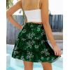 imageNASHALYLY Womens Summer Boho Floral Print Mini Skirt High Waist Drawstring Tiered SkirtsGreen Floral83