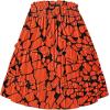imageNASHALYLY Womens Summer Boho Floral Print Mini Skirt High Waist Drawstring Tiered SkirtsOrange Black