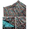 imageNASHALYLY Womens Summer Boho Floral Print Mini Skirt High Waist Drawstring Tiered SkirtsOrange Blossom