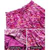 imageNASHALYLY Womens Summer Boho Floral Print Mini Skirt High Waist Drawstring Tiered SkirtsPink Spots