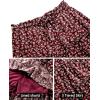 imageNASHALYLY Womens Summer Boho Floral Print Mini Skirt High Waist Drawstring Tiered SkirtsRed White Floral