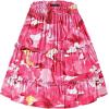 imageNASHALYLY Womens Summer Boho Floral Print Mini Skirt High Waist Drawstring Tiered SkirtsRose Red