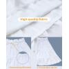 imageNASHALYLY Womens Summer Boho Floral Print Mini Skirt High Waist Drawstring Tiered SkirtsWhite