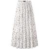 imageNASHALYLY Womens Chiffon Elastic High Waist Pleated ALine Flared Maxi SkirtsShiny Floral