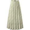 imageNASHALYLY Womens Chiffon Elastic High Waist Pleated ALine Flared Maxi SkirtsYellow Rose