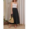 imageNASHALYLY Womens High Waisted Maxi SkirtElastic Chiffon Boho Long Skirt with PocketsBlack1