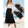 imageNASHALYLY Womens High Waisted Maxi SkirtElastic Chiffon Boho Long Skirt with PocketsBlack1
