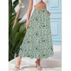 imageNASHALYLY Womens High Waisted Maxi SkirtElastic Chiffon Boho Long Skirt with PocketsBlue Flower5