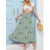 imageNASHALYLY Womens High Waisted Maxi SkirtElastic Chiffon Boho Long Skirt with PocketsBlue Flower5