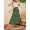 imageNASHALYLY Womens High Waisted Maxi SkirtElastic Chiffon Boho Long Skirt with PocketsGreen Ripples