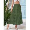 imageNASHALYLY Womens High Waisted Maxi SkirtElastic Chiffon Boho Long Skirt with PocketsGreen Ripples