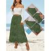 imageNASHALYLY Womens High Waisted Maxi SkirtElastic Chiffon Boho Long Skirt with PocketsGreen Ripples