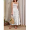 imageNASHALYLY Womens High Waisted Maxi SkirtElastic Chiffon Boho Long Skirt with PocketsWhite Shiny Floral