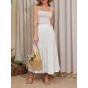 imageNASHALYLY Womens High Waisted Maxi SkirtElastic Chiffon Boho Long Skirt with PocketsWhite1