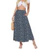 Deep Blue White Print