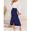 imageNASHALYLY High Waist Maxi Skirts for Women Ruffle Wrap Fishtail A Line Tie Long Skirt 2024