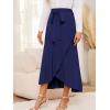 imageNASHALYLY High Waist Maxi Skirts for Women Ruffle Wrap Fishtail A Line Tie Long Skirt 2024