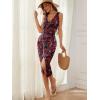 imageNASHALYLY Summer Floral Dress Wrap VNeck Sundresses for Women 2024 Party Beach Boho Maxi DressFairy Floral