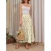 imageNASHALYLY Womens Chiffon Elastic High Waist Pleated ALine Flared Maxi Skirts with PocketsSizeM