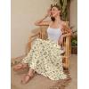 imageNASHALYLY Womens Chiffon Elastic High Waist Pleated ALine Flared Maxi Skirts with PocketsSizeS