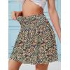imageNASHALYLY Womens High Waist Ruffle Mini Skirt Cute Elastic Casual Boho Floral Short SkirtFlower a