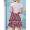 imageNASHALYLY Womens High Waist Ruffle Mini Skirt Cute Elastic Casual Boho Floral Short SkirtFlower2