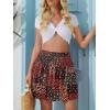 imageNASHALYLY Womens High Waist Ruffle Mini Skirt Cute Elastic Casual Boho Floral Short SkirtFlower215