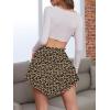 imageNASHALYLY Womens Mini Skirt Ruffle High Waist Elastic Boho Flowy Chiffon Tiered Skirt with ShortsLeopard