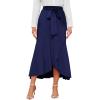 imageNASHALYLY High Waist Maxi Skirts for Women Ruffle Wrap Fishtail A Line Tie Long Skirt 2024