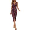 imageNASHALYLY Summer Floral Dress Wrap VNeck Sundresses for Women 2024 Party Beach Boho Maxi DressFairy Floral
