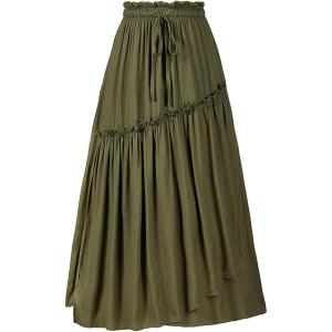 imageNASHALYLY Maxi Skirts for Women High Waist Elastic Renaissance Tiered Long Skirt 2024