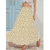 imageNASHALYLY Skirts for Women Boho Elastic Waisted Drawstring Swing Ruched 3 Tiered Maxi Skirt with PocketsApricot Flower