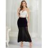imageNASHALYLY Womens Ruched Mermaid Mesh Long Skirt High Waisted Bodycon Fishtail Maxi Skirts 2025 TrendyDark Purple