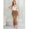 imageNASHALYLY Womens Ruched Mermaid Mesh Long Skirt High Waisted Bodycon Fishtail Maxi Skirts 2025 TrendyKhaki