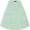 imageNASHALYLY Womens Summer Boho Floral Print Mini Skirt High Waist Drawstring Tiered SkirtsBlue Blossom