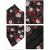 imageNASHALYLY Womens Chiffon Elastic High Waist Pleated ALine Flared Maxi SkirtsBlack Gorgeous Flower
